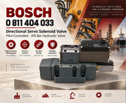 Bosch 0 811 404 033 Directional Servo Solenoid Valve Pilot-Controlled - 315 Bar Hydraulic Valve