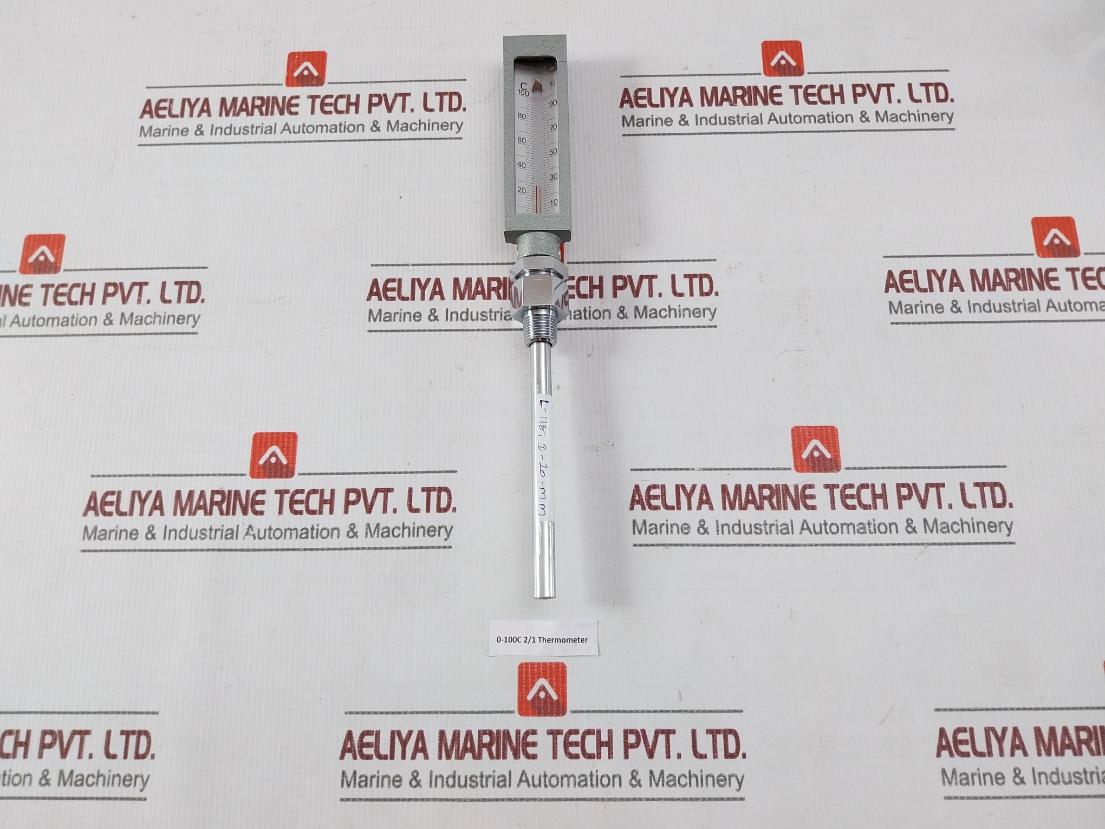0-100C 2/1 Bimetal Thermometer L-118, D-10-mm