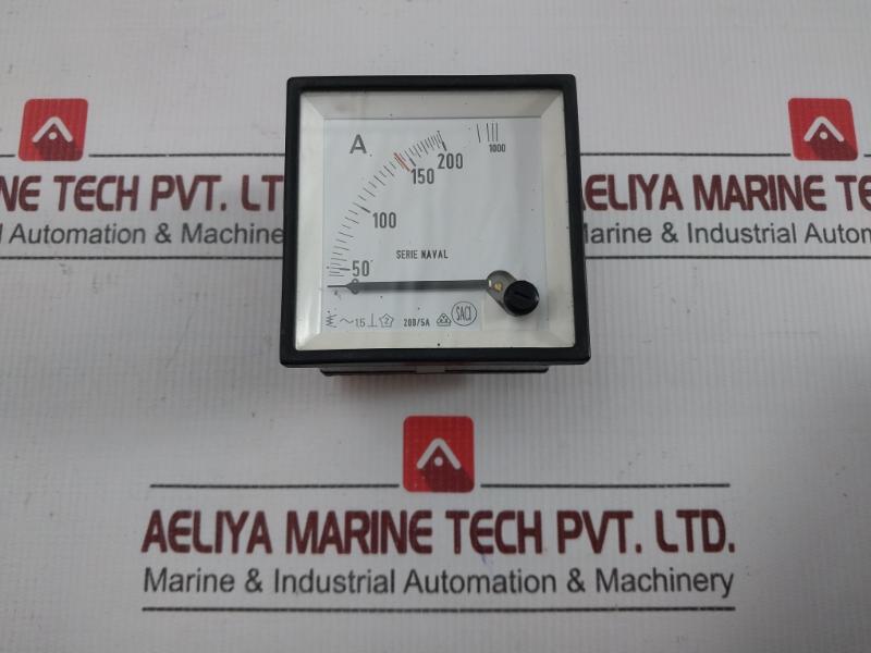 0-200/1000 A Analog Ammeter By Saci In Used Condition