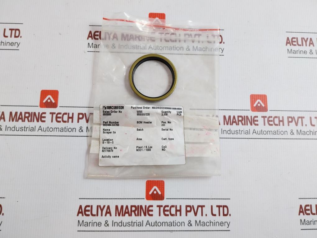 002464.04700 Seal Hydraulic Scraper Single-Acting By Macgregor