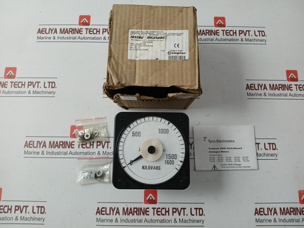 007-05aa-Fate/Kvar By Crompton Analog Kvar Meter 0-1600kilovars