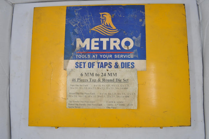 Metro 6 Mm To 24Mm 46 Pieces Tap & Round Die Set