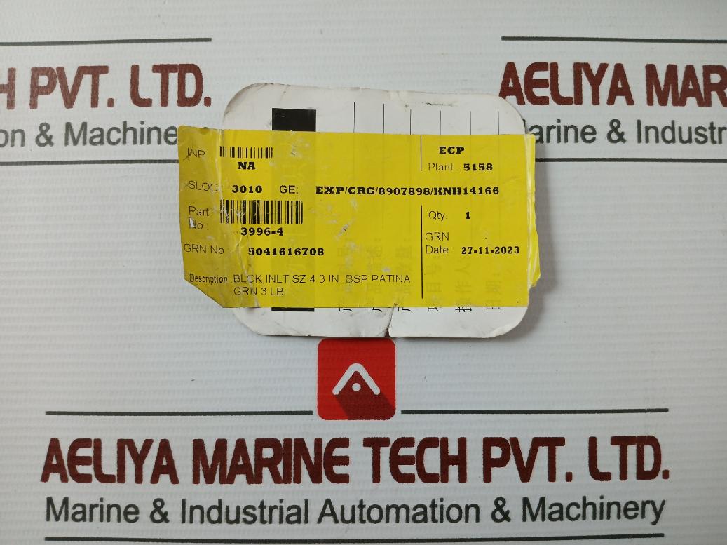 03996-4 Black Inlet Flange Green Size 4.3 Inch