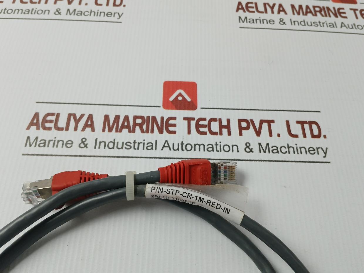 065 Amp Netconnect Ethernet Patch Cable Stp-Cr-1m-Red-In 568.C.2 - 70 Gm