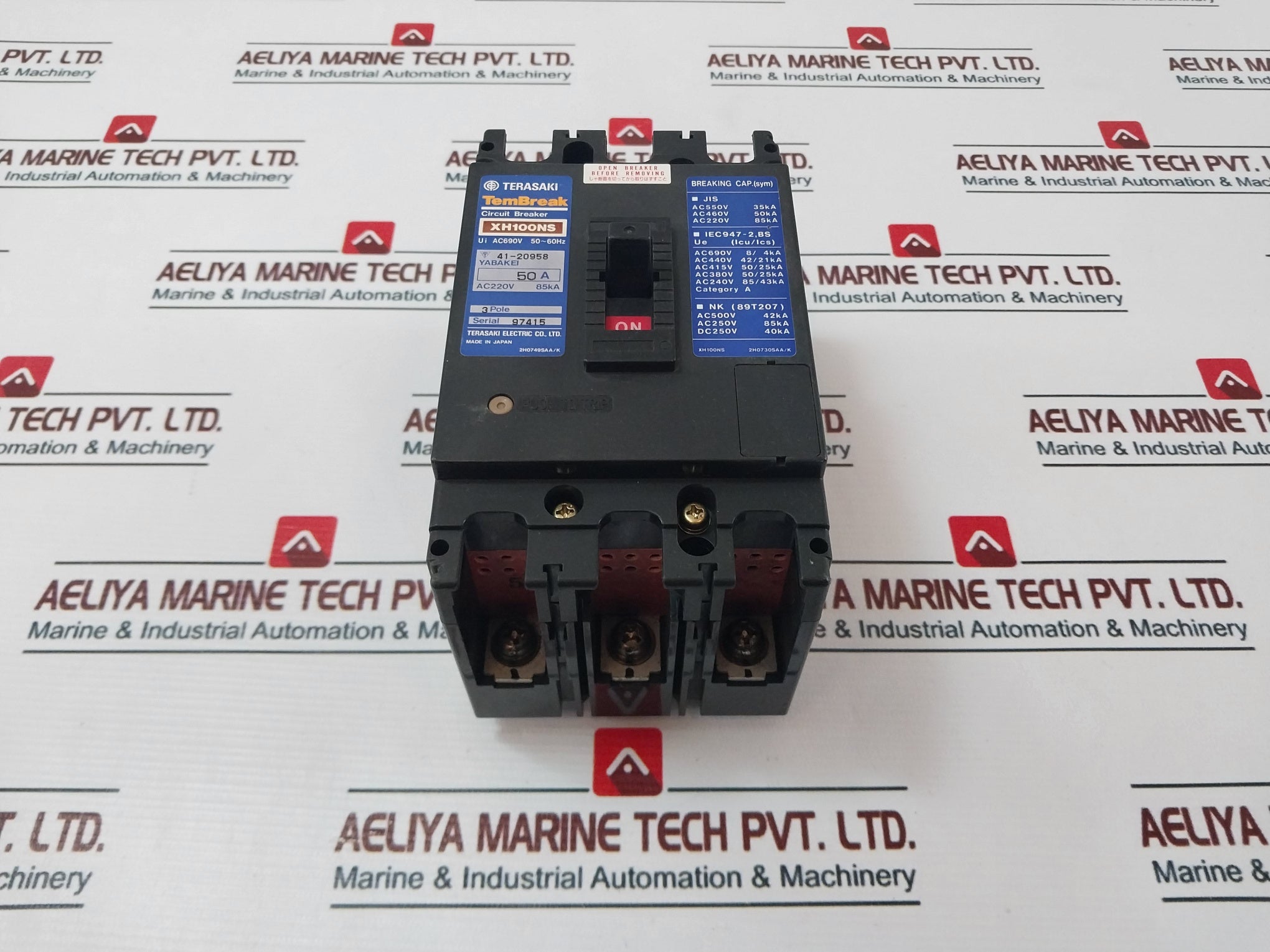 Terasaki Electric Xh100Ns Circuit Breaker 50A Ac220V 85Ka
