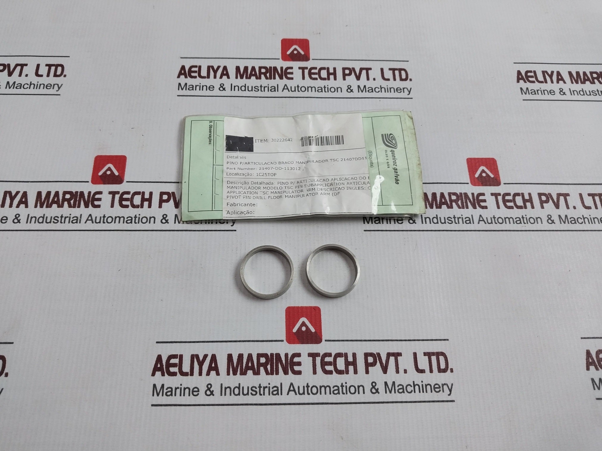 Queiroz Galvao 21407-dd-113012 Pin For Manipulator Arm Joint 30222642