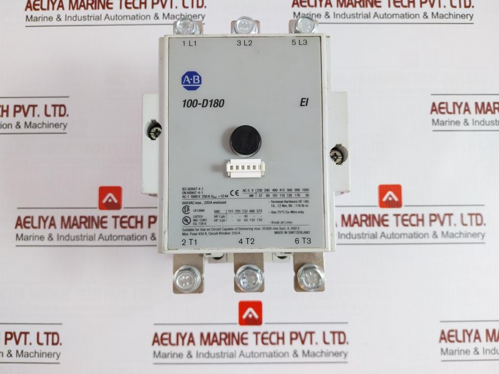100-D180 Ei Contactor 1000v 250a By Allen-Bradley 50/60 Hz