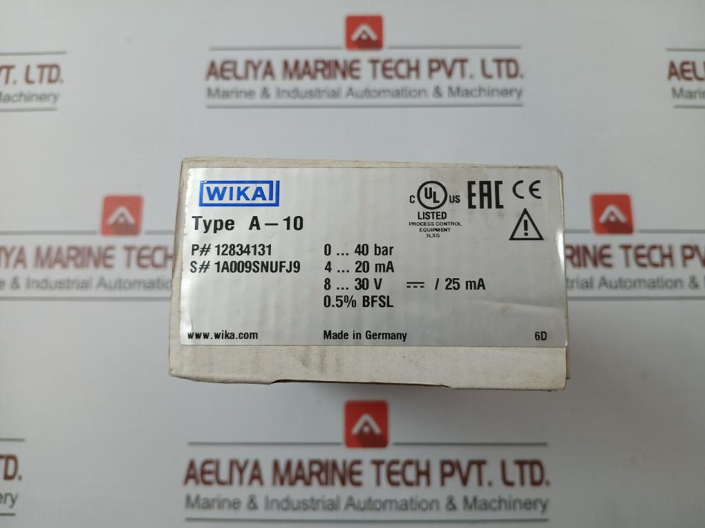 12834131 8-30 Pressure Sensor Transmitter Power Supply V 25 Ma By Wika