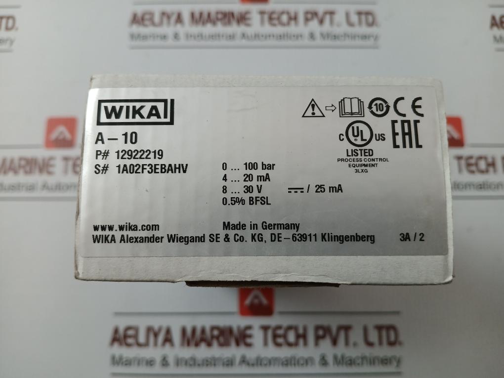12922219 Pressure Sensor Transmitter Model A-10 By Wika