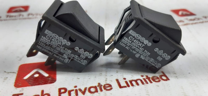 OVE C1450AT BLACK PLASTIC ON OFF ROCKER SWITCH