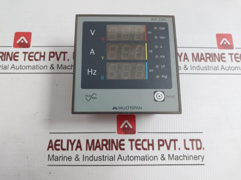 19n 3-Phase Avf Digital Multifunction Meter 230v Ac, 50hz By Multispan Avf