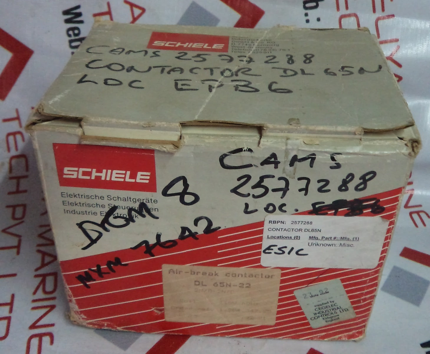 Alstom dl65n-22 air break contactor