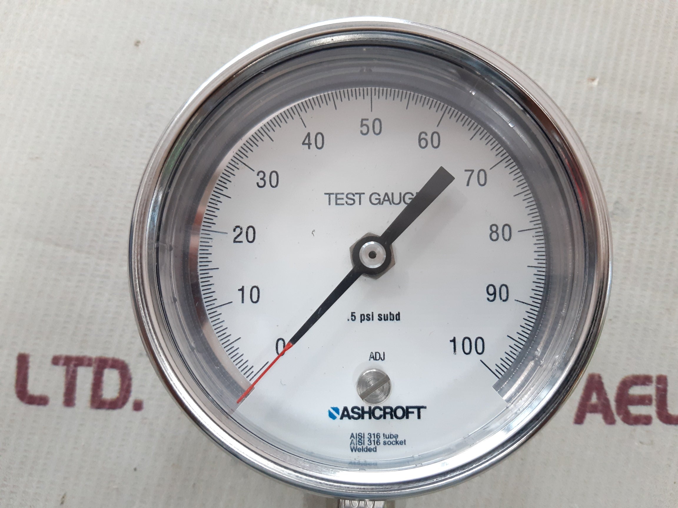 Ashcroft .5 Psi Subd Test Gauge 16233 01