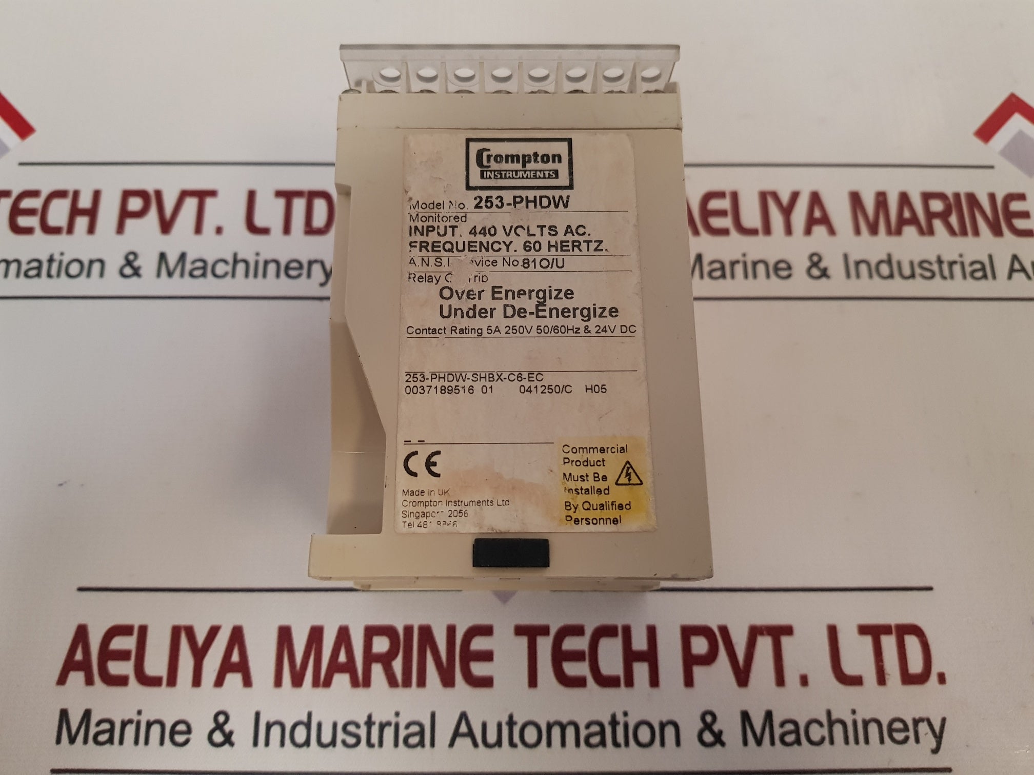Crompton 253-phdw Protectin Trip Relay 60Hz