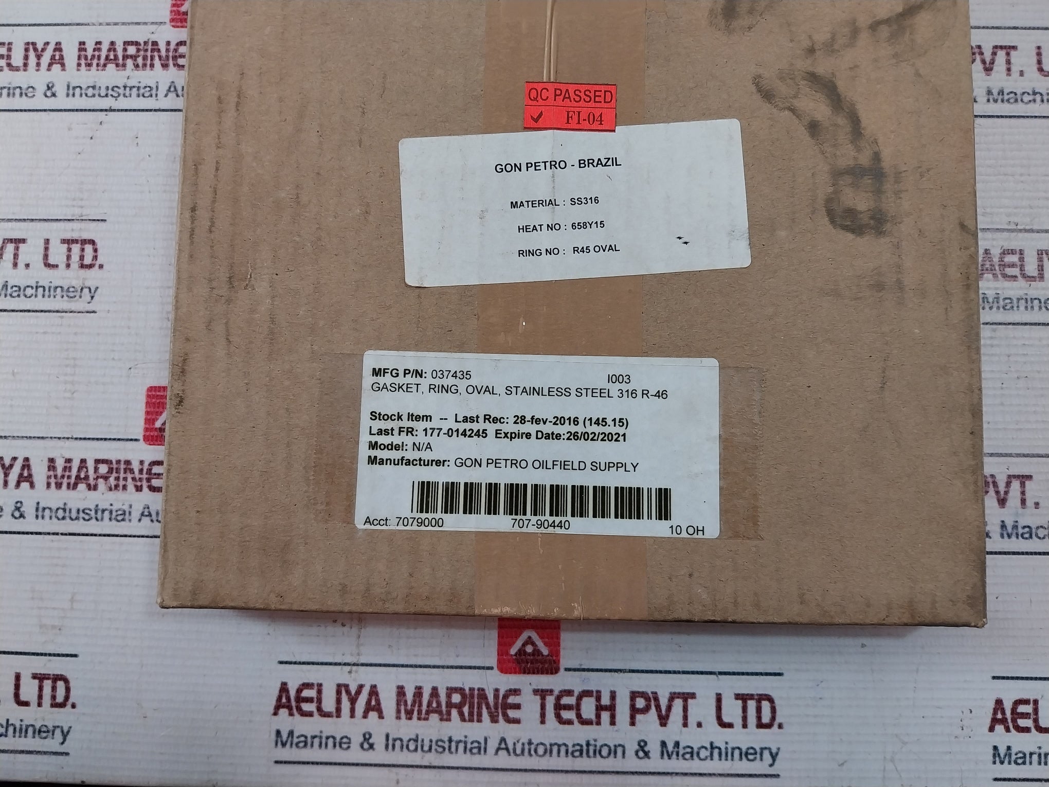 Api Spec S316-4 Ring Oval Gasket 037435 New
