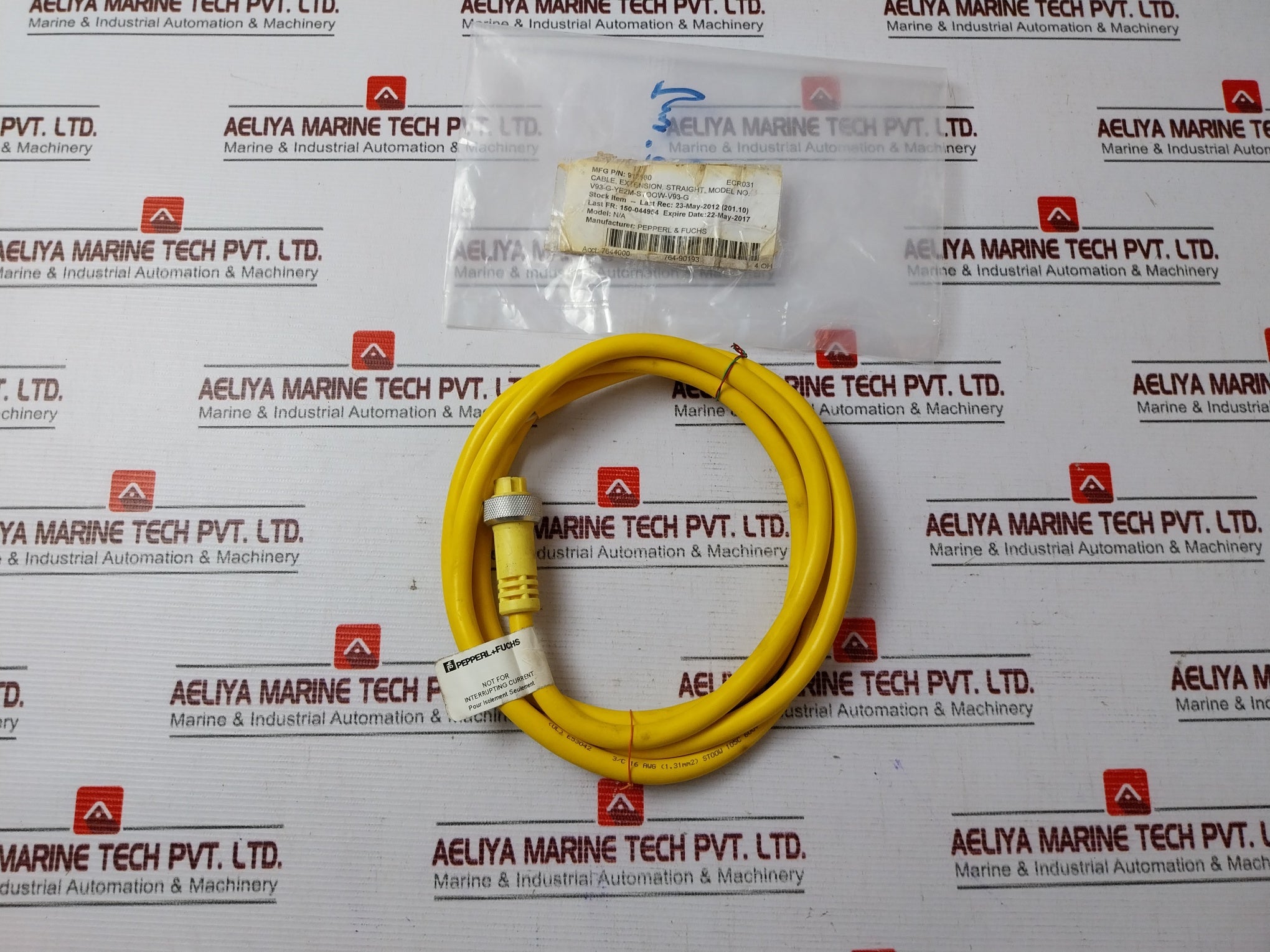 Pepperl+Fuchs V93-g-ye2M-stoow Extension Straight Cable 13A 600V