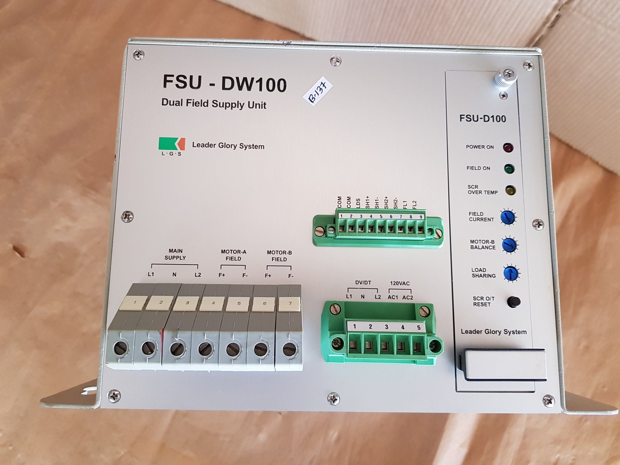 L.G.S. FSU-DW100 Dual Field Supply Unit 360VAC 50/60Hz