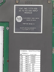 Allen bradley 1771-icd 20 to 60 vdc input module