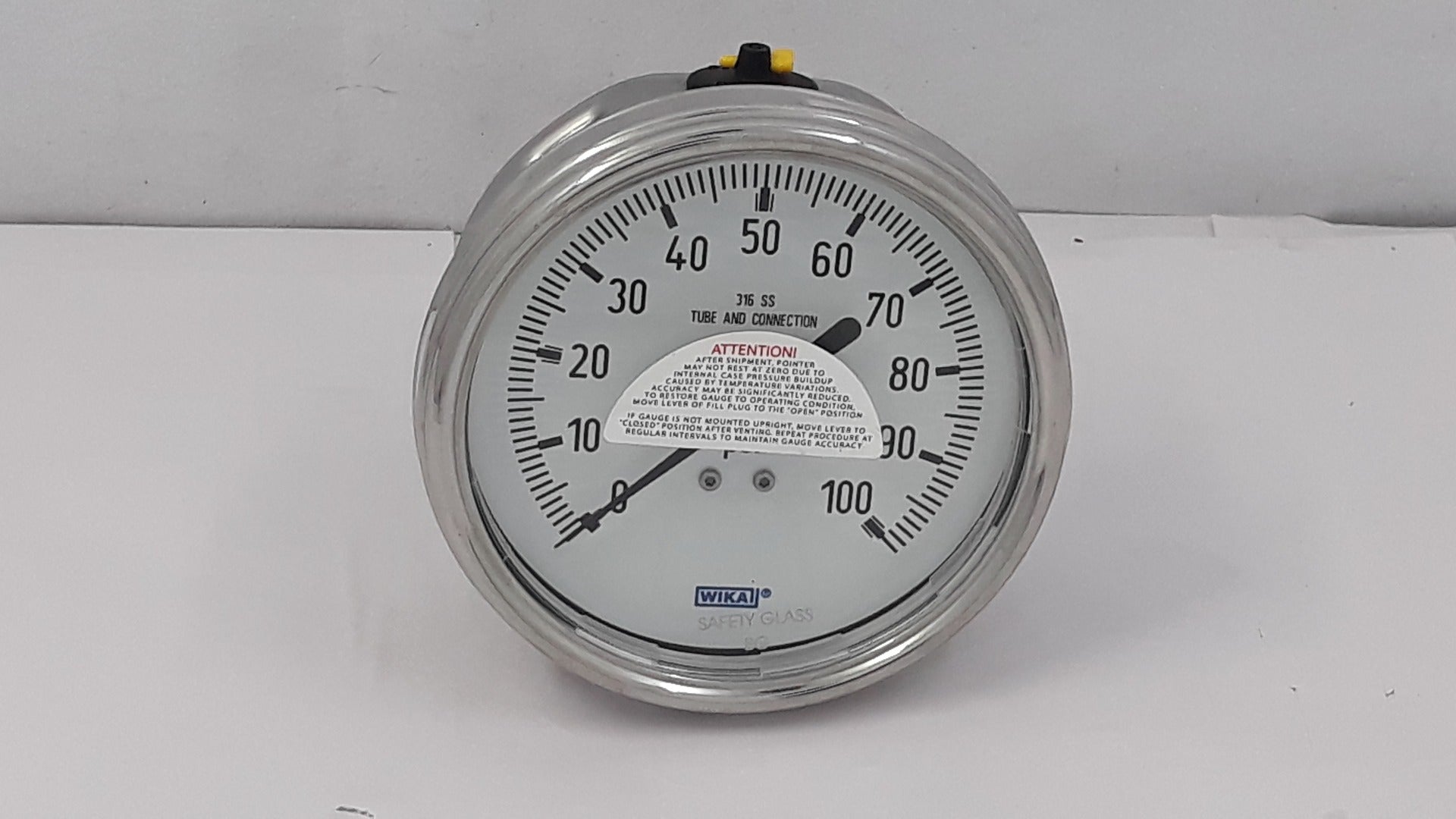 Wika Instruments 9745882 Industrial Pressure Gauge 0-100 Psi