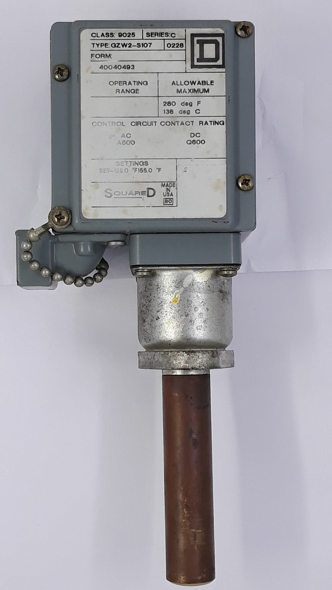 Square-d Gzw2-s107 Series C Pressure Switch