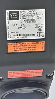 Stahl 8571/16-406 Coupler Sockets 380-415V, 32A 6H