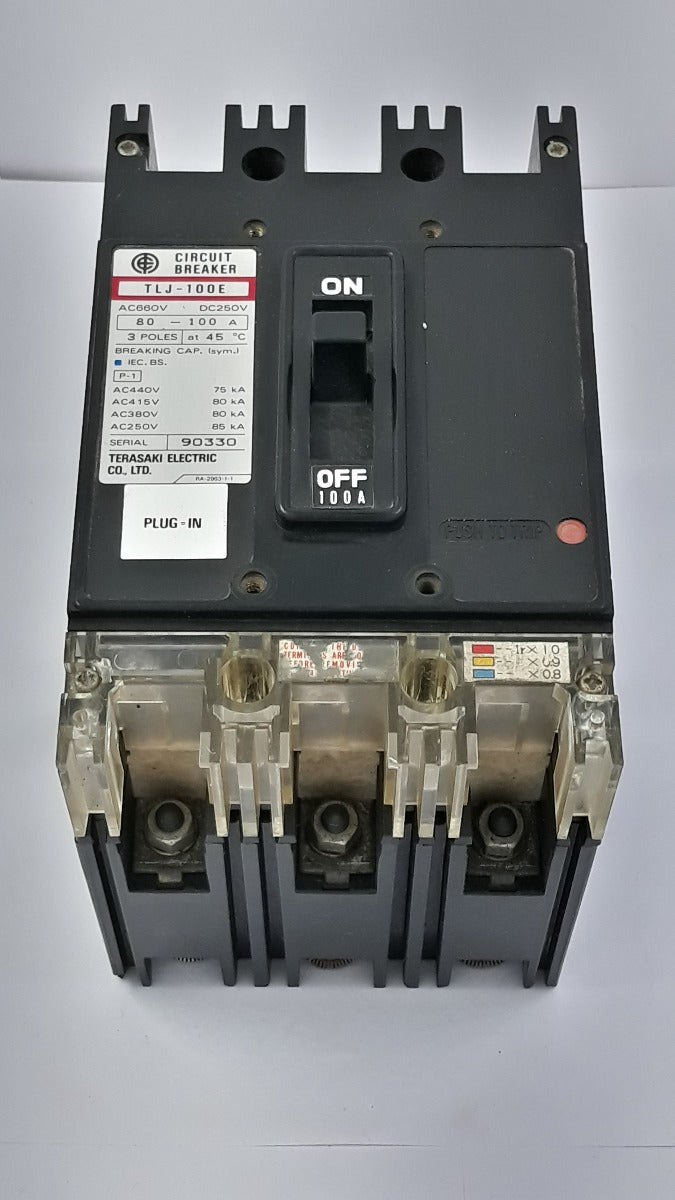 Terasaki Tlj-100E 3-pole Circuit Breaker 100Amp Ac660V Dc250V