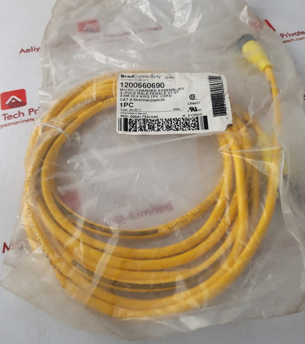 Woodhead Brad Connectivity 1200660690 4-pole Male/Female St/St