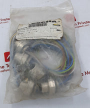 Lot Of 5X Escha 8027558 Ec-fkd5-0,5/20 Round Male Flange Connector