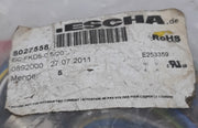 Lot Of 5X Escha 8027558 Ec-fkd5-0,5/20 Round Male Flange Connector