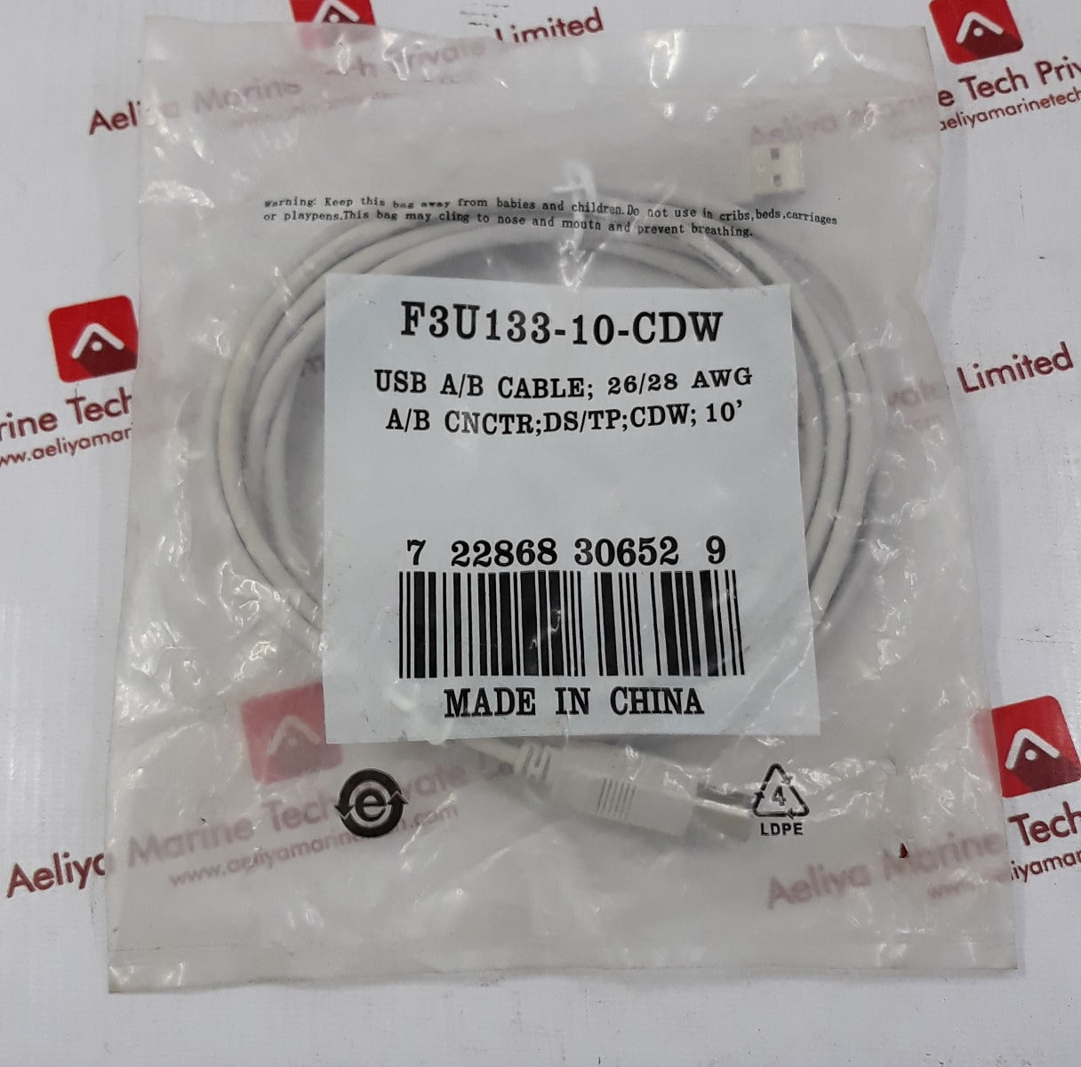 Set Of 5X F3U133-10-cdw Usb A/B Device Cable