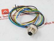 Lot Of 5X Escha 8027558 Ec-fkd5-0,5/20 Round Male Flange Connector