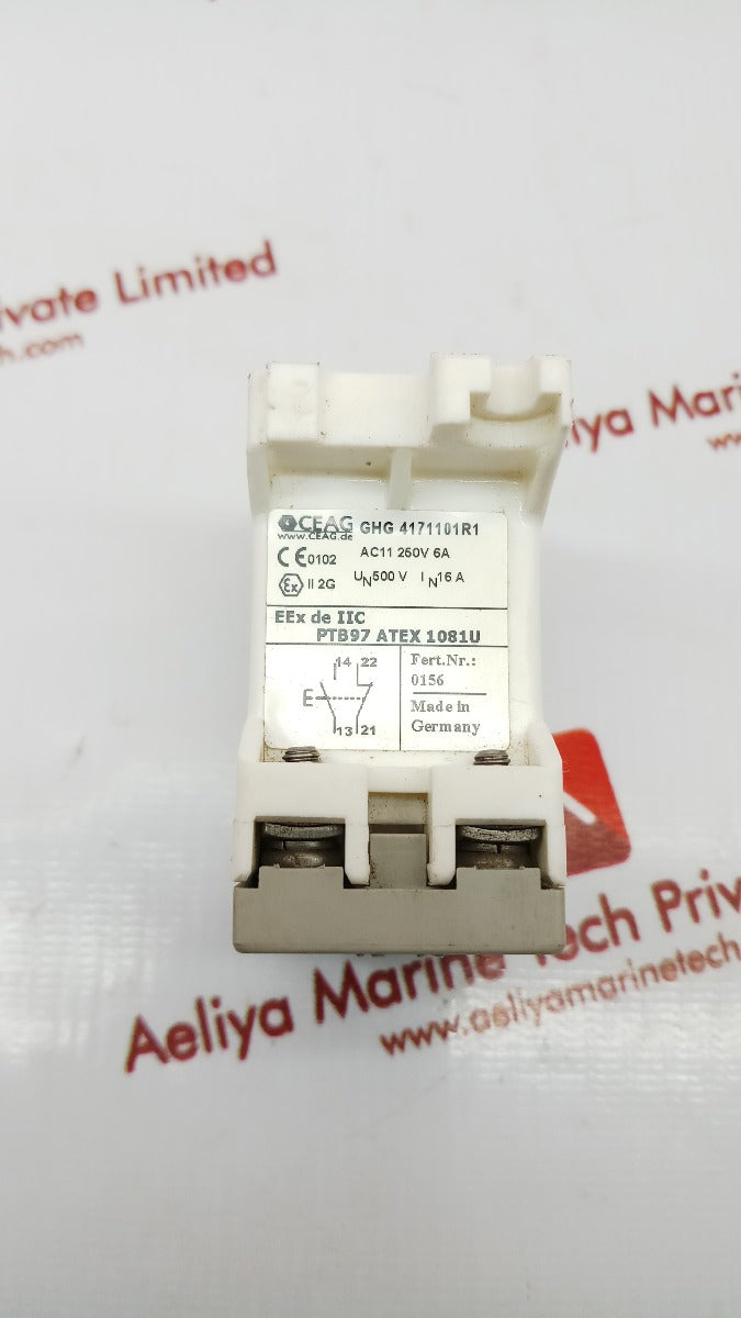 Ceag Ghg 4171101R1 Push Button Ac11 250V 6A