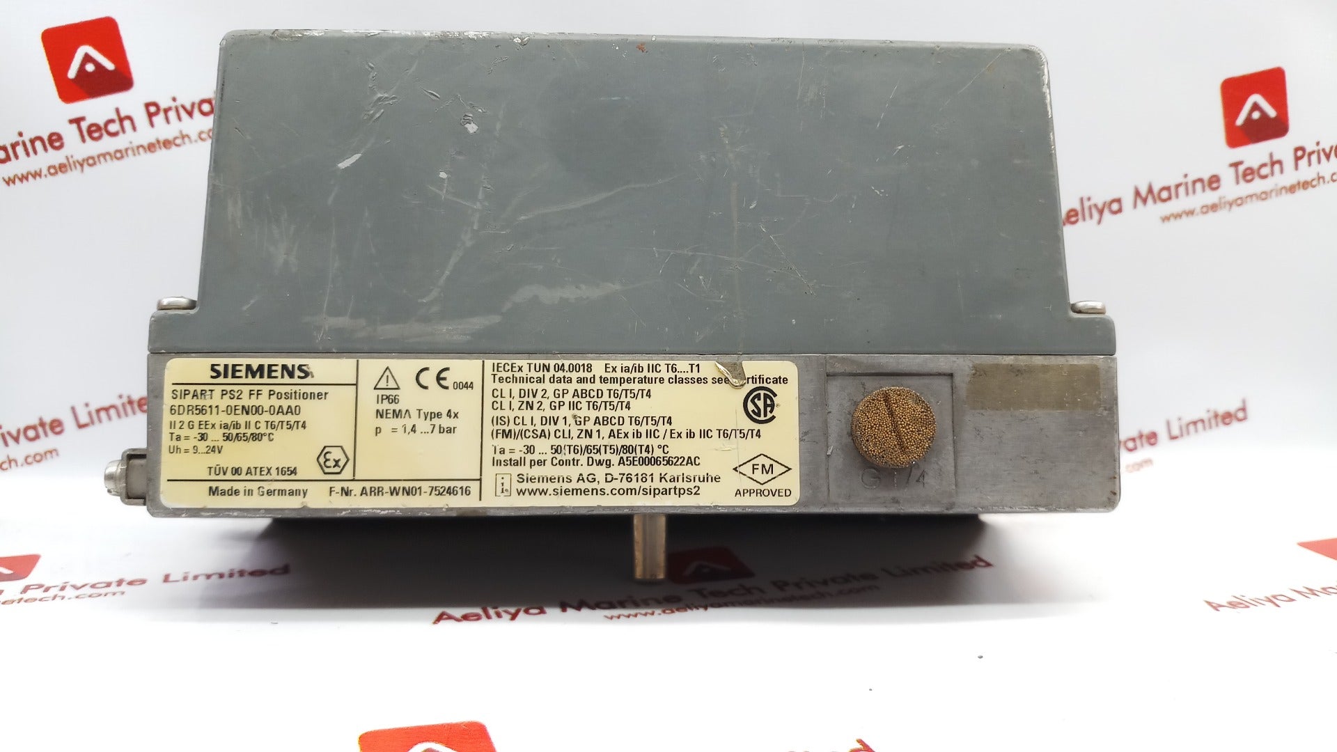 Siemens 6dr5611-0en00-0aa0 sipart ps2 ff positioner valve