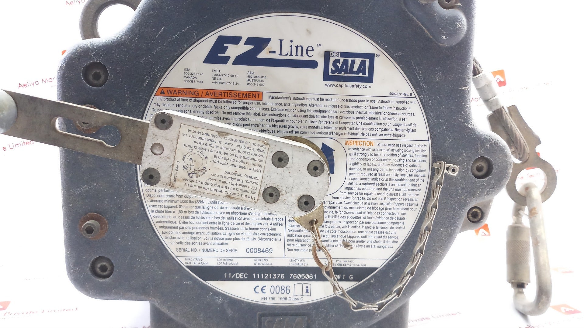 Dbi Sala Ez-line Retractable Horizontal Lifeline Wire Cable System 7605061