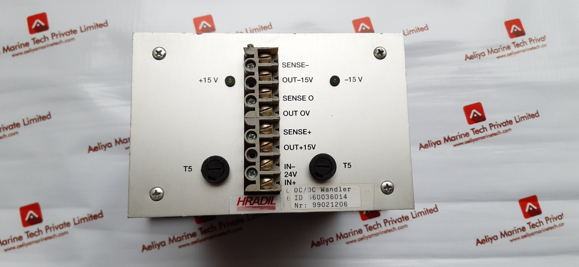 Hradil converter +24 volt/15 volt 5 amp dc/dc 660036014:liebherr