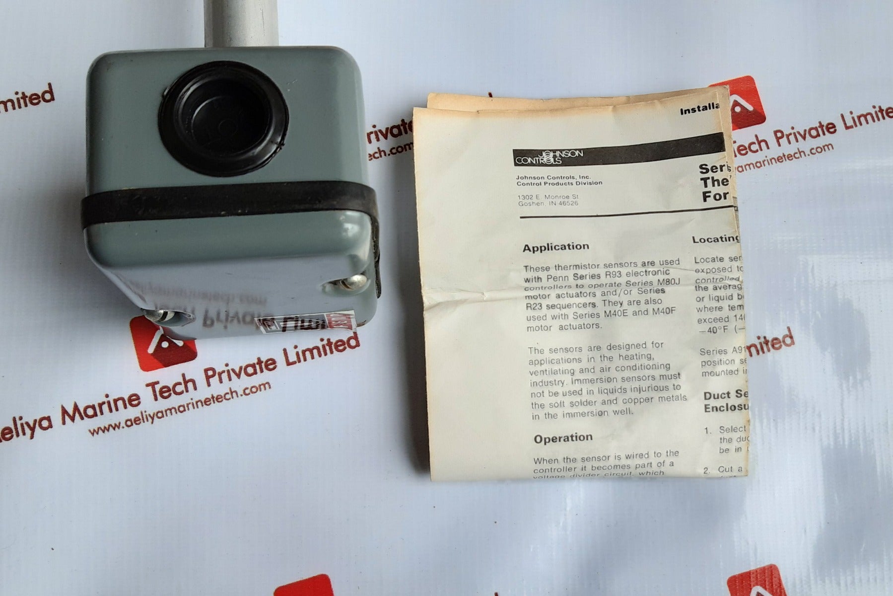 Johnson controls a91gaa.1 conduit box duct sensor