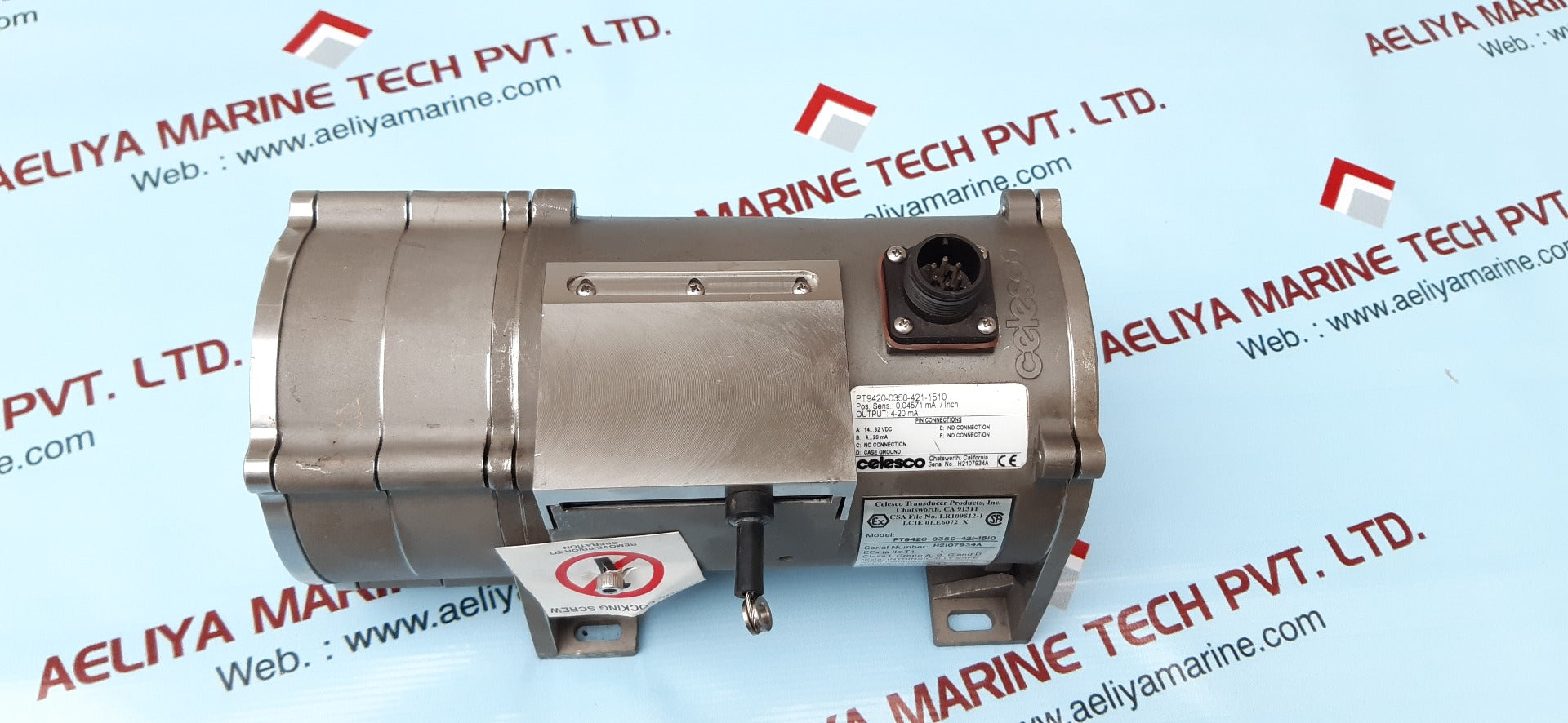 Celesco Pt9420-0350-421-1510 Transducer Spool Cable Actuated Sensor 4-20 Ma