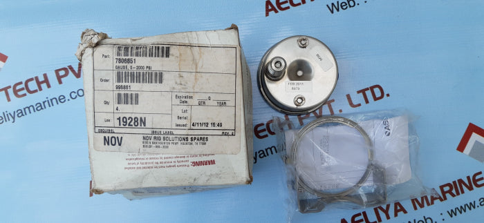 Ashcroft 63-1008-s-02B-2000# Industrial Duralife Gauge 7806851