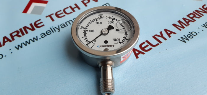 Ashcroft 63-1008-s-02l-5000# industrial duralife gauge 0 to 5000 psi