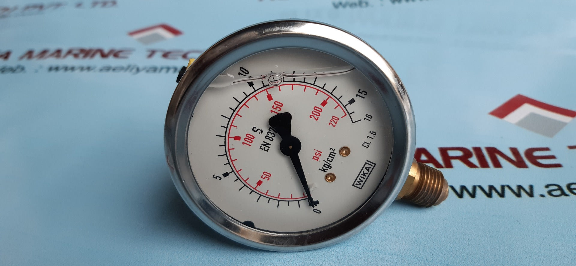 Wika 213.53.63 pressure gauge 16kg/cm2 & psi