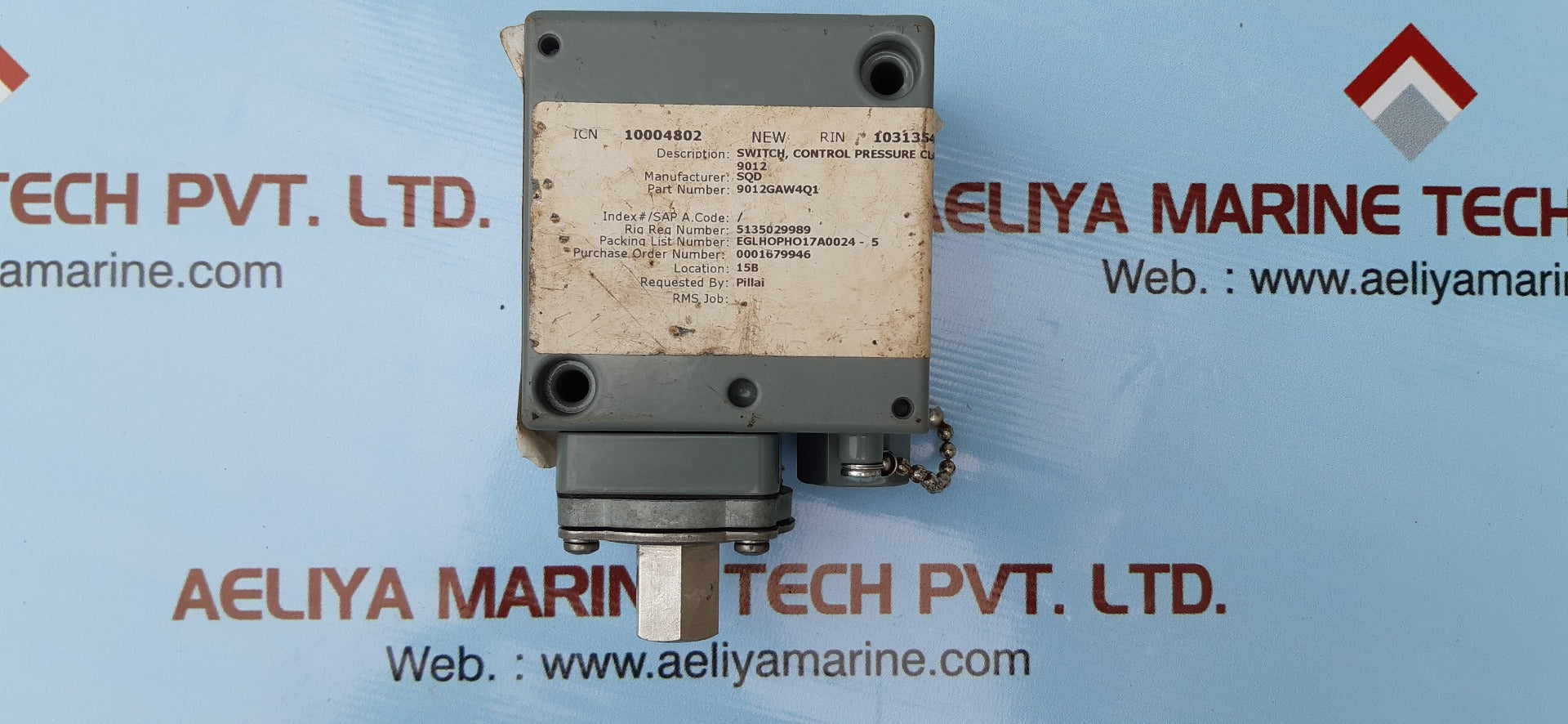 Square d 9012 gaw-4 pressure switch