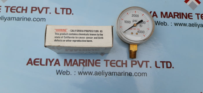 1/4npt bras gauge 4000psi