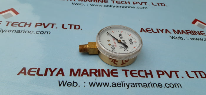 1/4npt bras gauge 4000psi
