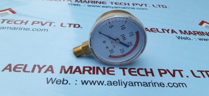 21/2"x30 psi 0-30 pressure gauge