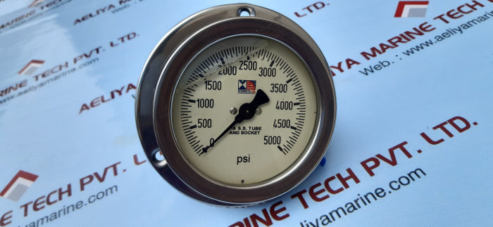Stewarts 316 s.s.tube and socket pressure gauge 0-5000