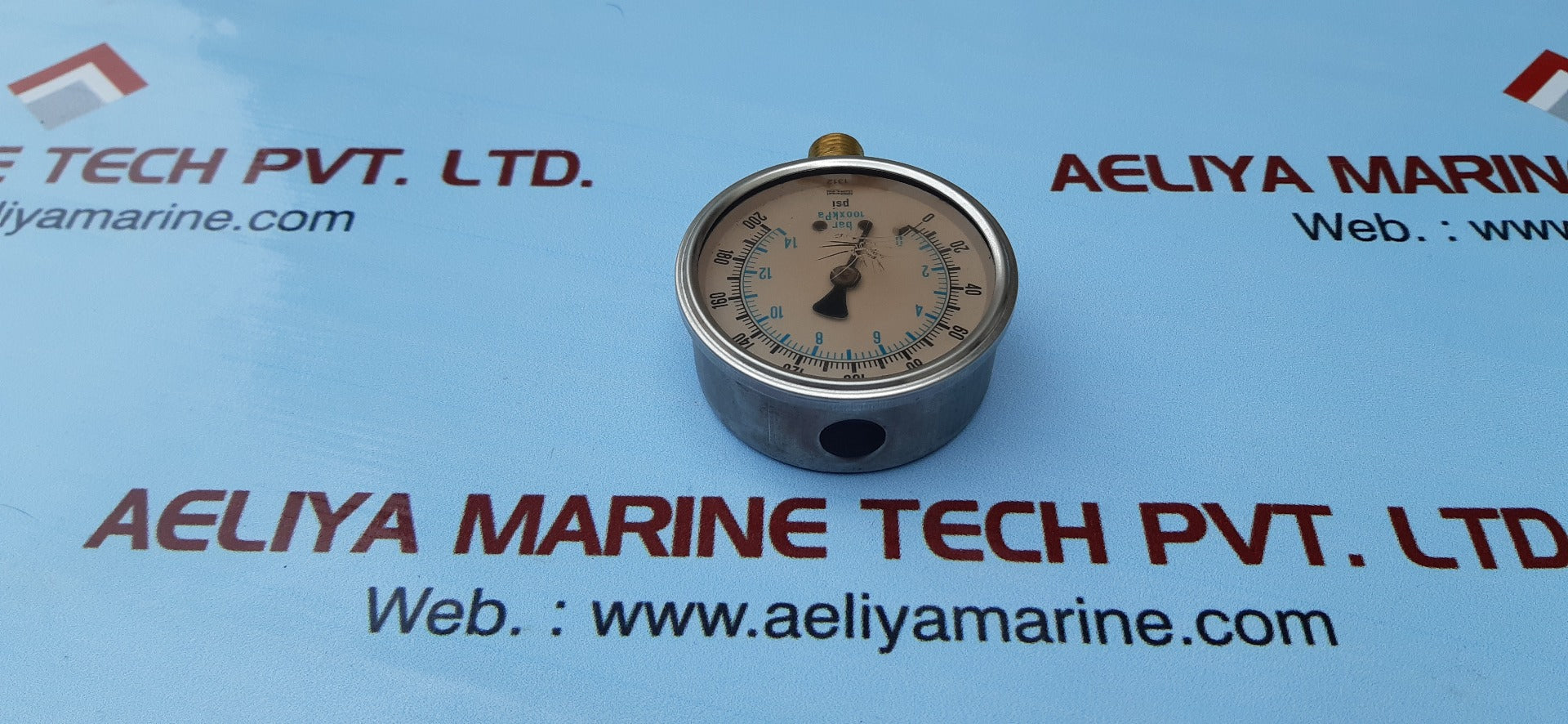 Enfm 1312 pressure gauge 0-200psi 0-14bar