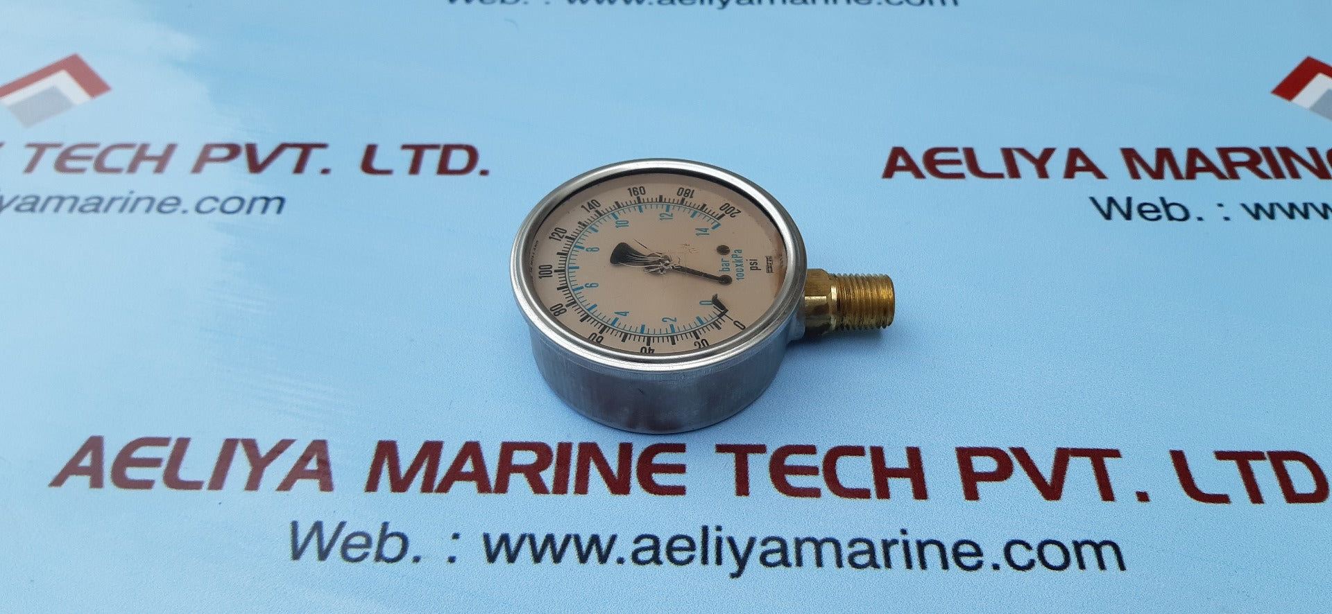 Enfm 1312 pressure gauge 0-200psi 0-14bar