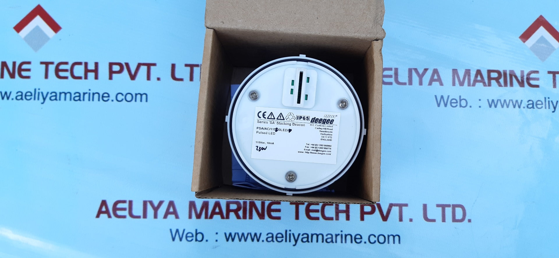 Deegee psa/ac/115/230led/p pulsed blue led