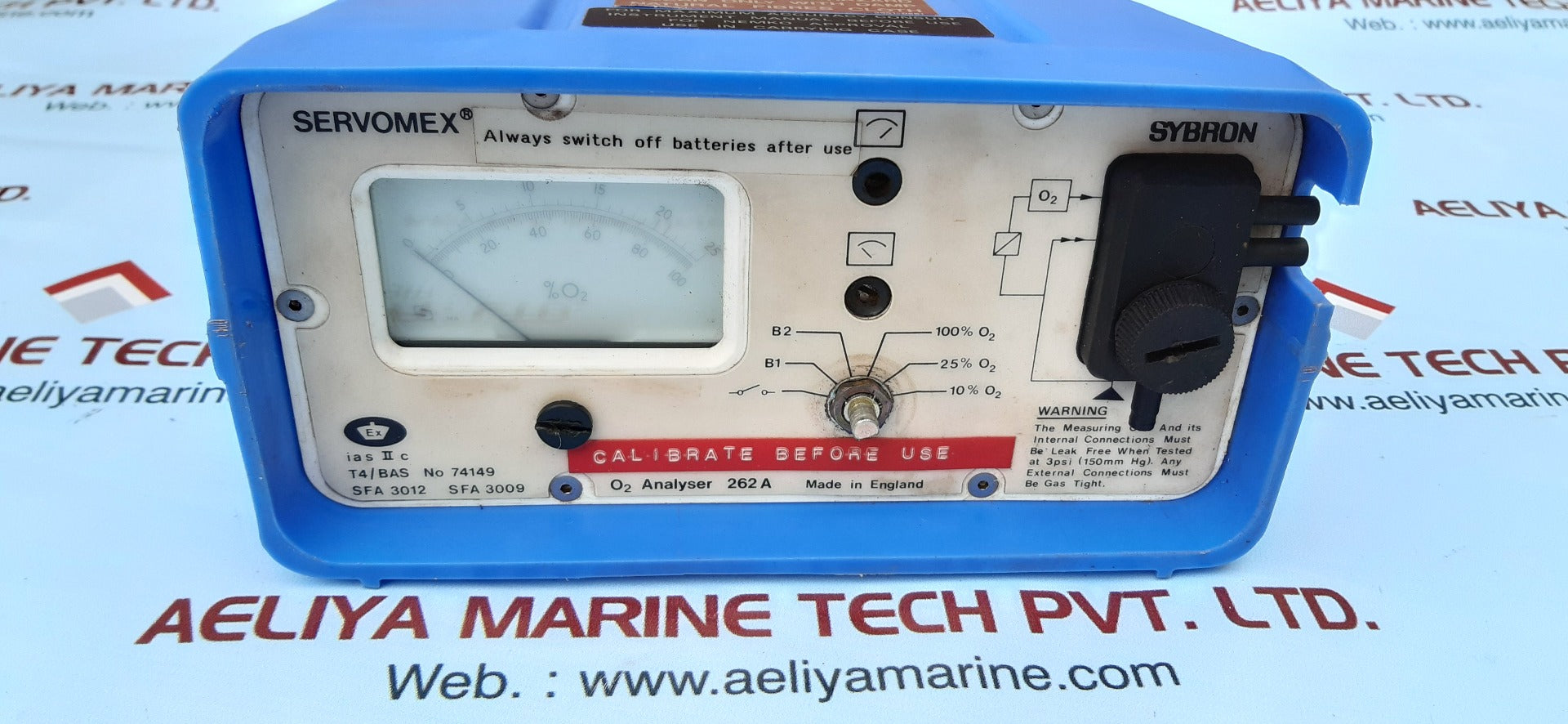 Servomex o2 oxygen analyser 262a