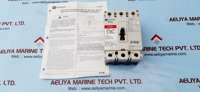 Eaton cutler hammer fd35k 3 pole circuit breaker 100 amps